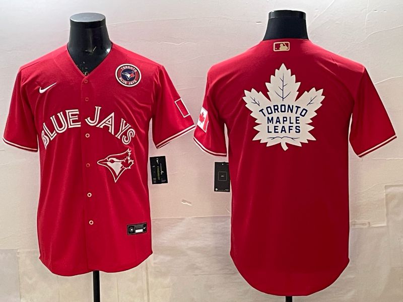 Men 2025 Toronto Blue Jays Blank Red Game Nike MLB Jersey style 014->toronto blue jays->MLB Jersey